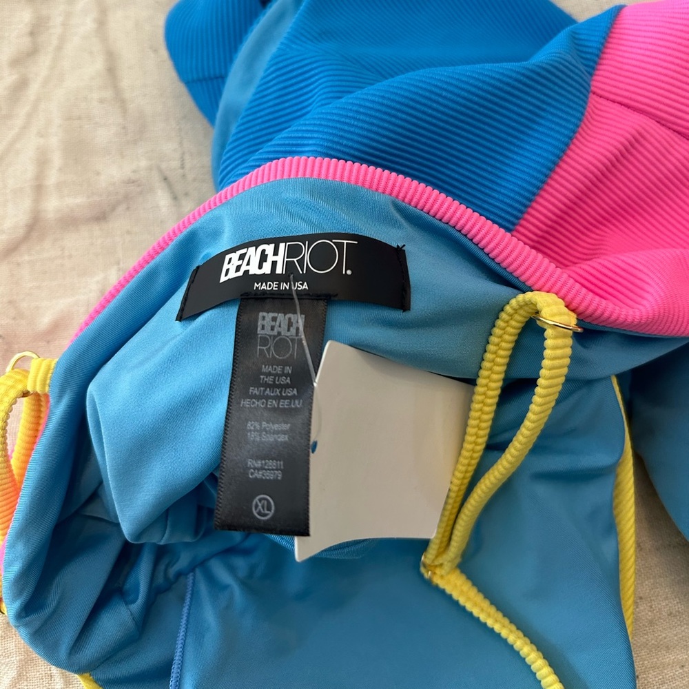 Beach Riot Ribbed Color Block Wren One Piece Swimsuit - Picture 5 of 6